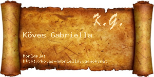 Köves Gabriella névjegykártya