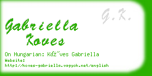 gabriella koves business card