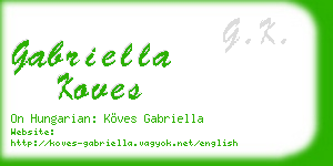 gabriella koves business card